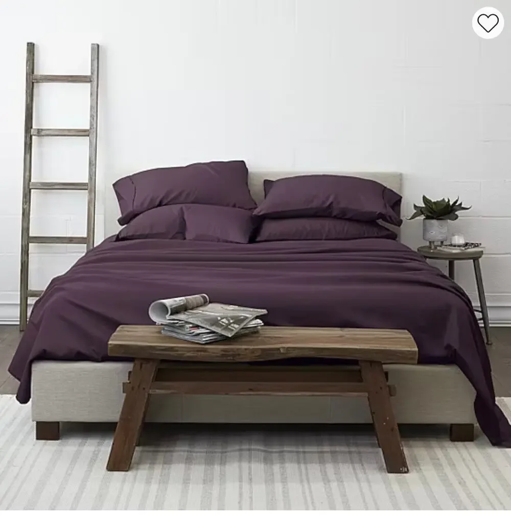 NEW! Casual Comfort iEnjoy Queen 6PC Premium Sheet Set Purple